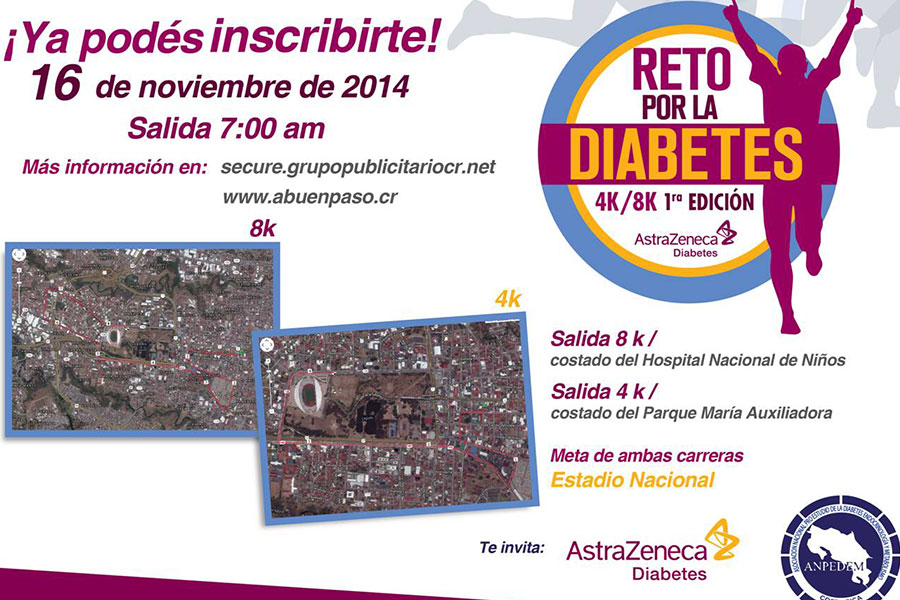 Carrera «Reto por la diabetes» 16 de noviembre, Costa Rica