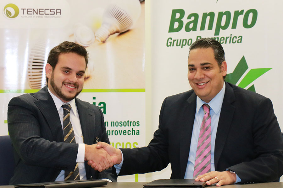 Banpro firma convenio con Tenecsa para acceder a Líneas Verdes