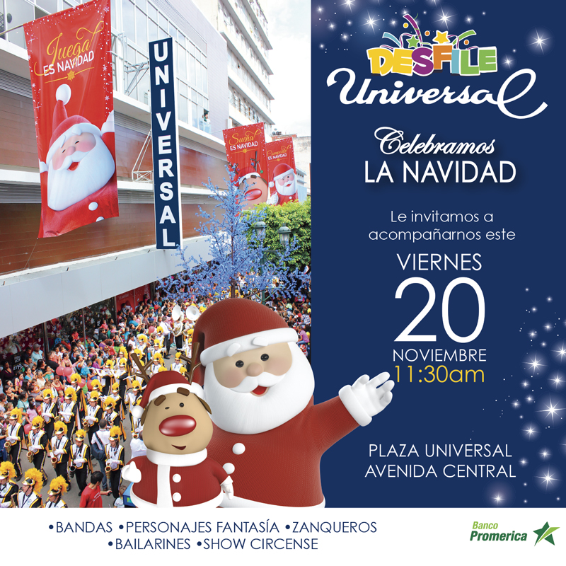 Multitudinario desfile navideño llenará de magia Avenida Central
