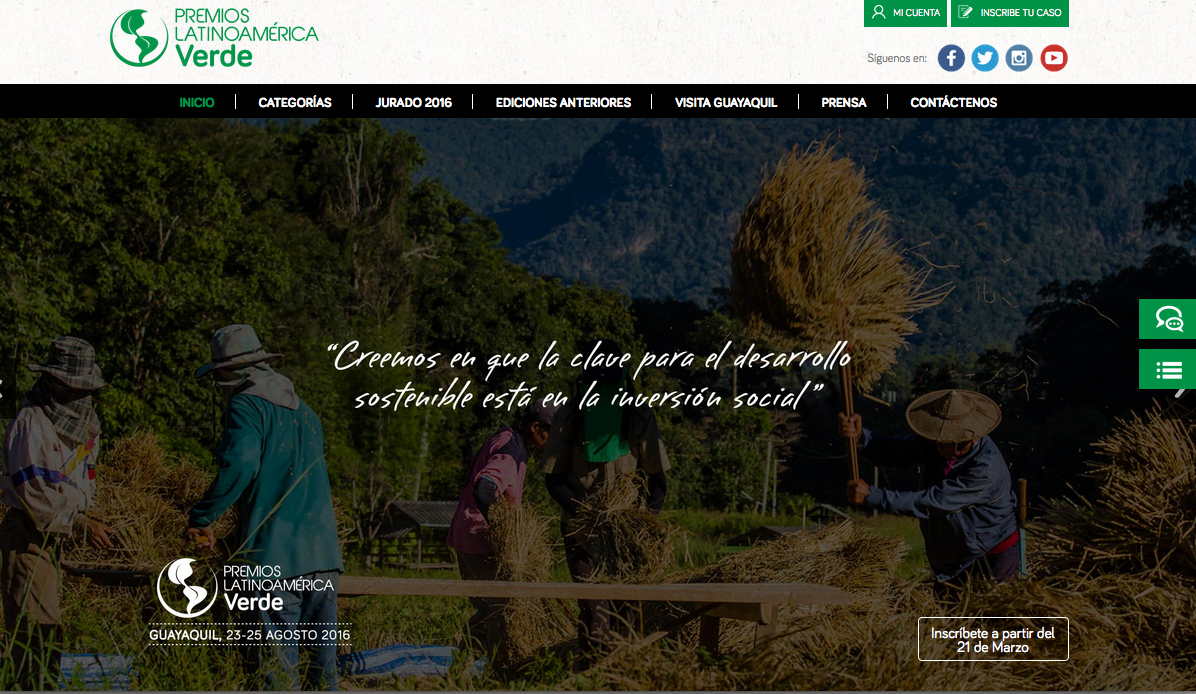 Premios Latinoamérica Verde reconocen los mejores proyectos ambientales de la región