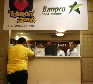 Banpro contribuyó  con la recaudación in situ de los donativos.