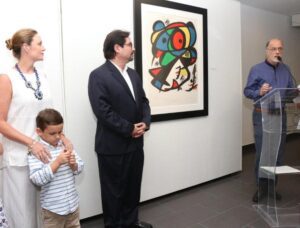 La exhibición artística fue inaugurada por Ana Margarita Ortiz de Horvilleur, directora ejecutiva de la FOG y  Luis Rivas A., CEO y director de Banpro Grupo Promerica.