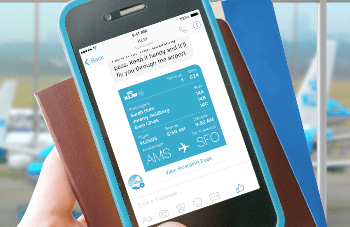 KLM emite 115.000 tarjetas de embarque a través de Facebook Messenger