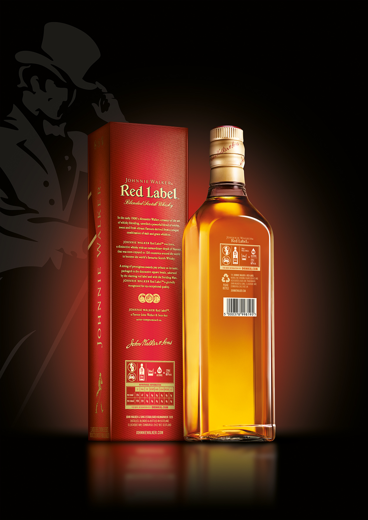 Johnnie Walker brindará información nutricional en su empaque