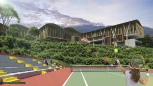 El complejo tendrá ocho canchas de tenis.