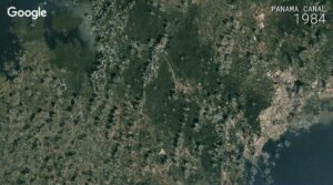 Foto del Canal de Panamá en 1984.