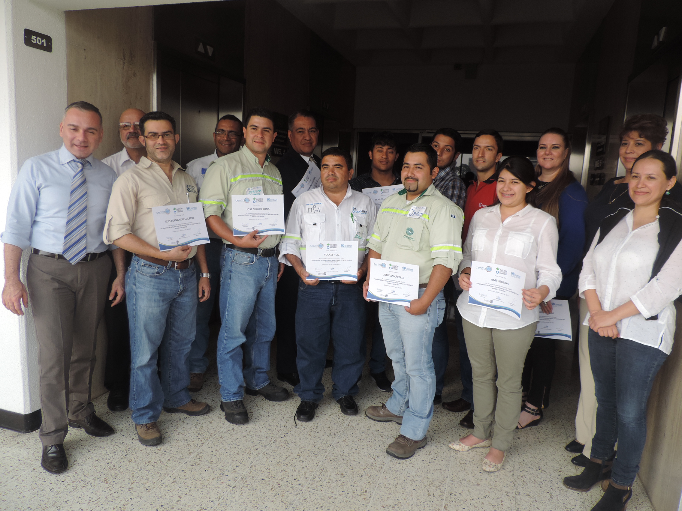 Empresas diseñan planes de reducción del riesgo de desastres en Guatemala