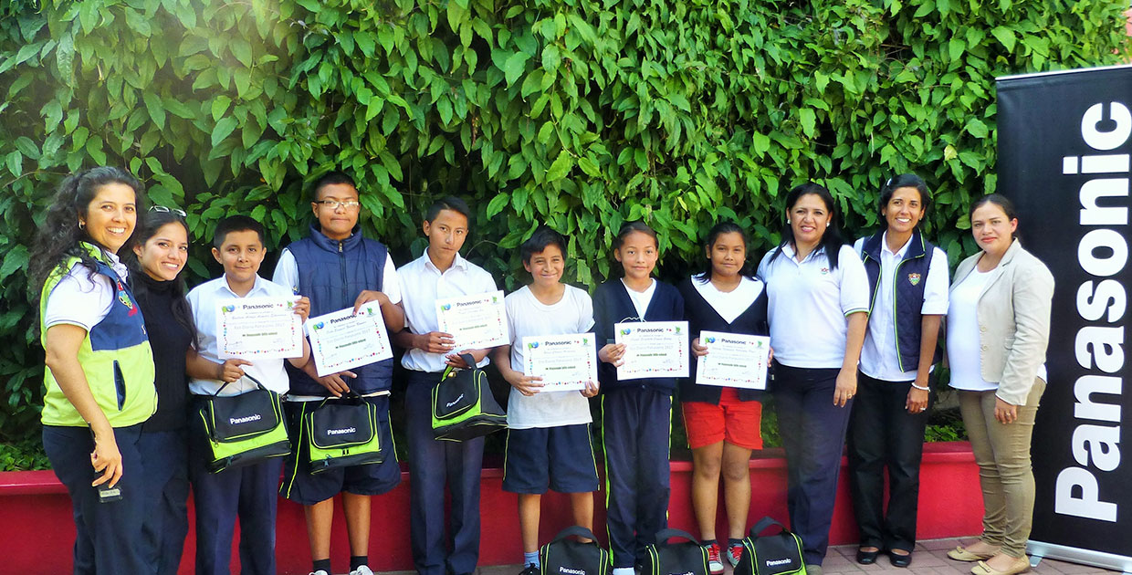 Panasonic promueve prácticas ambientales en la niñez guatemalteca