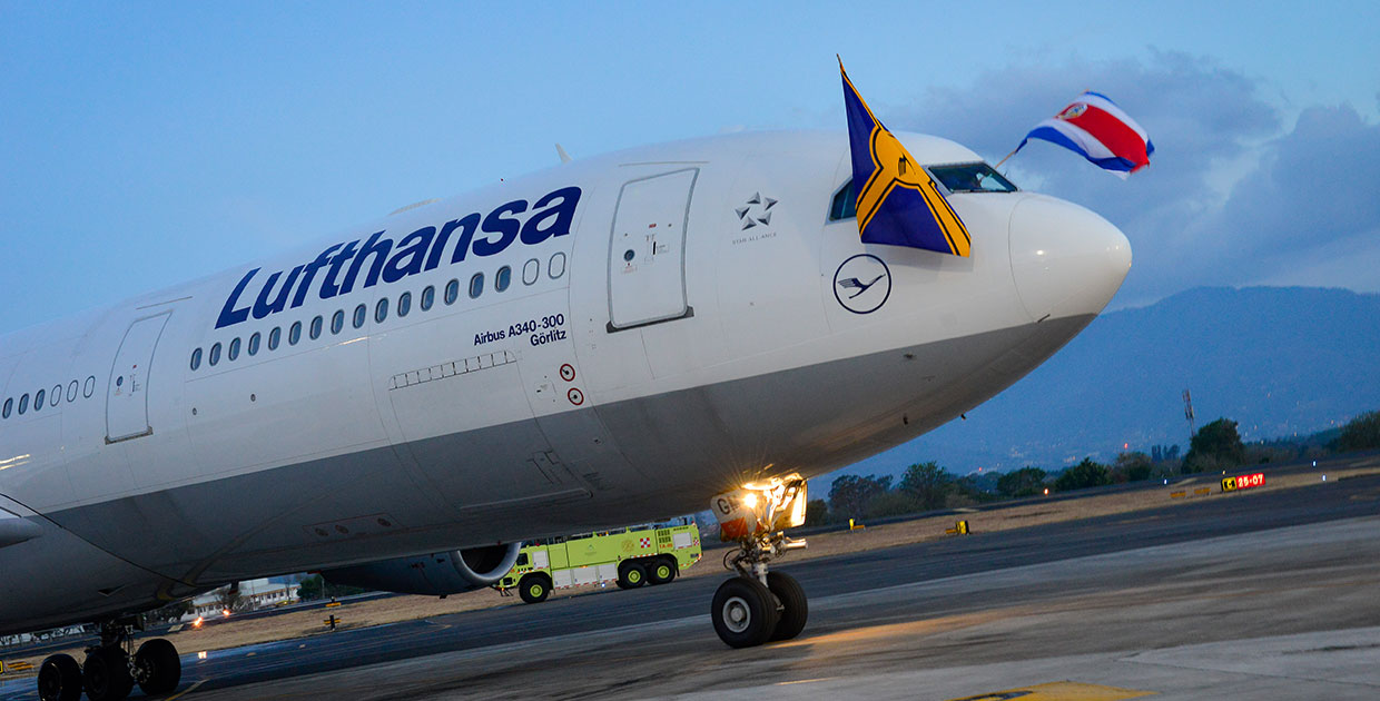 Por primera vez en la historia Lufthansa llega a Costa Rica