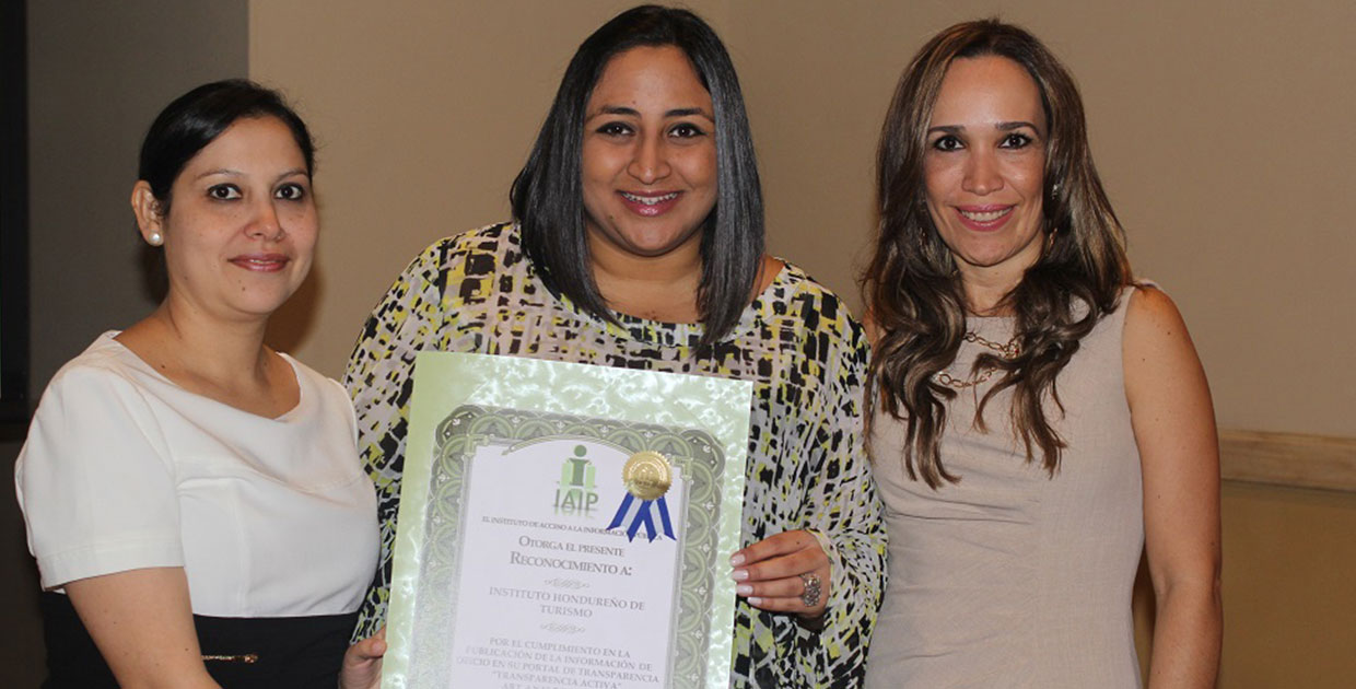 Turismo hondureño recibe galardón de excelencia en transparencia