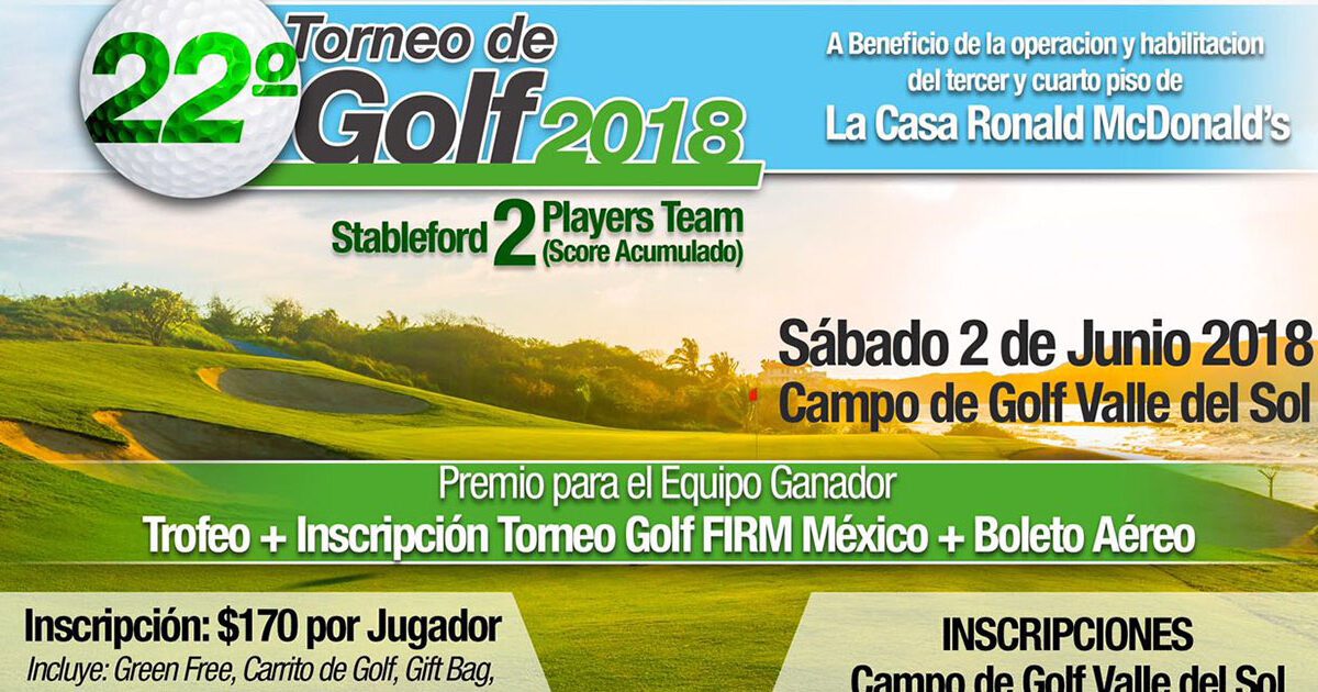Torneo de Golf brindará ayuda solidaria a familias costarricenses