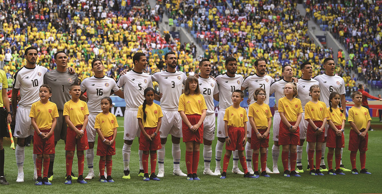 5 costarricenses escoltaron hoy a la Selección Nacional en el partido contra Brasil
