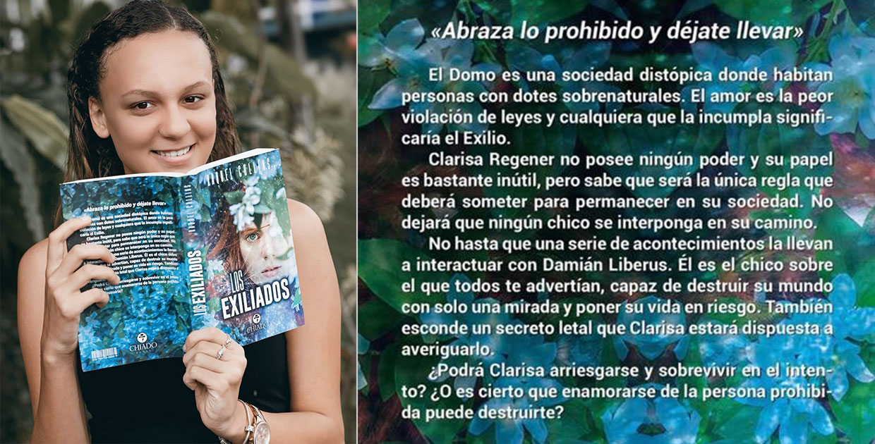 Raquel Collins de 17 años presentará su libro: “Los Exiliados”
