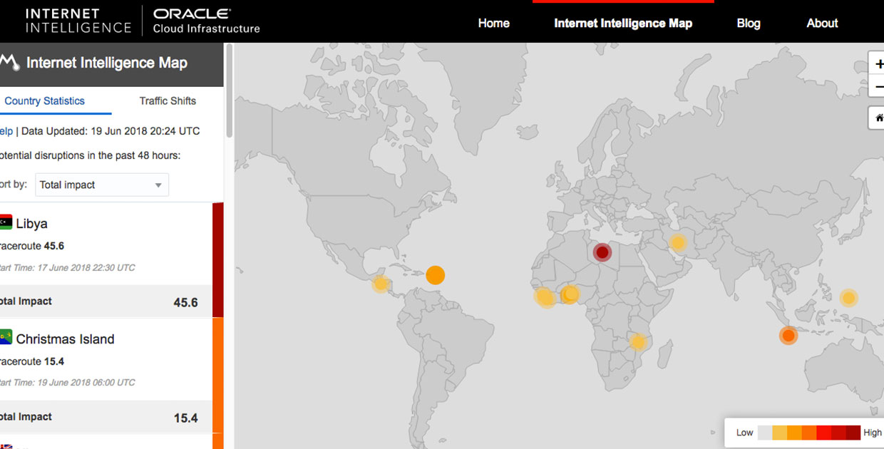 Oracle lanza un Mapa de Inteligencia de Internet