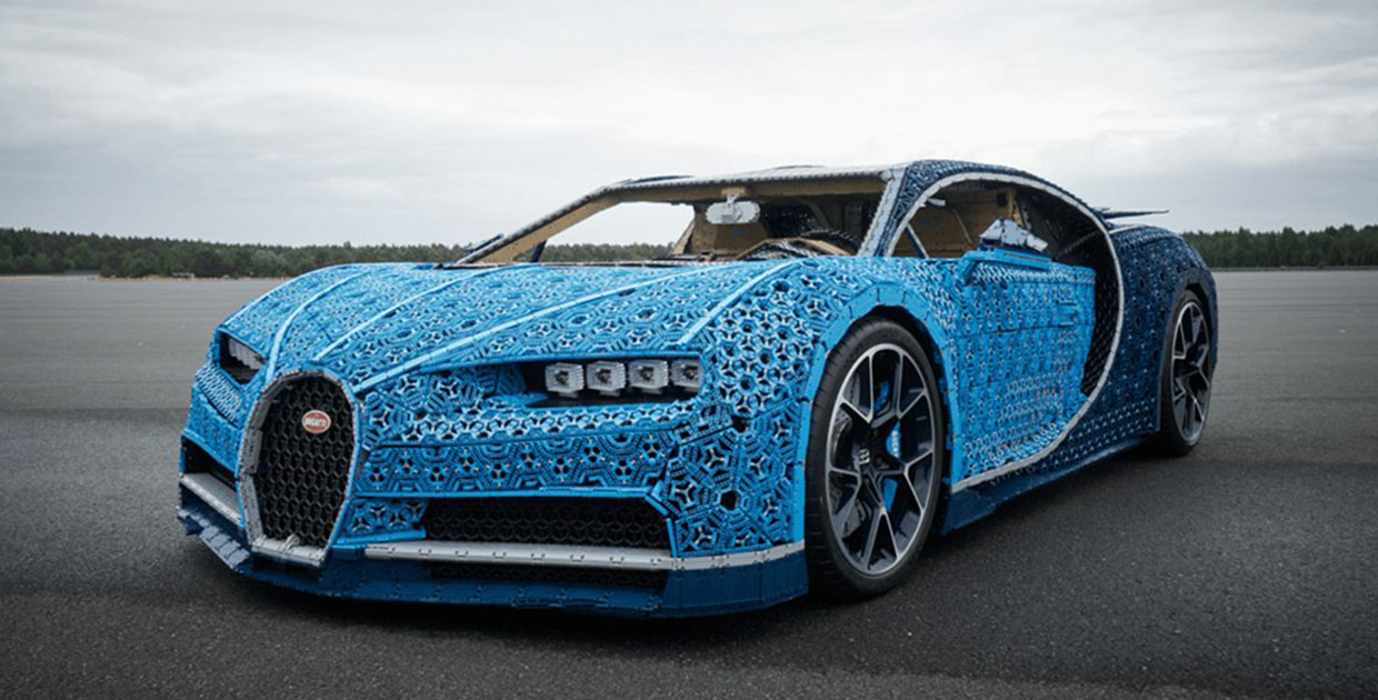 Un Bugatti Chiron hecho de Legos, que se puede conducir