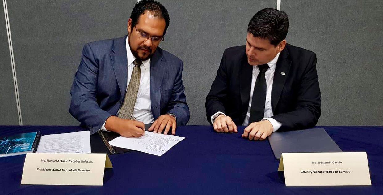 ESET firma convenio con ISACA El Salvador para fomentar la seguridad informática en ese país
