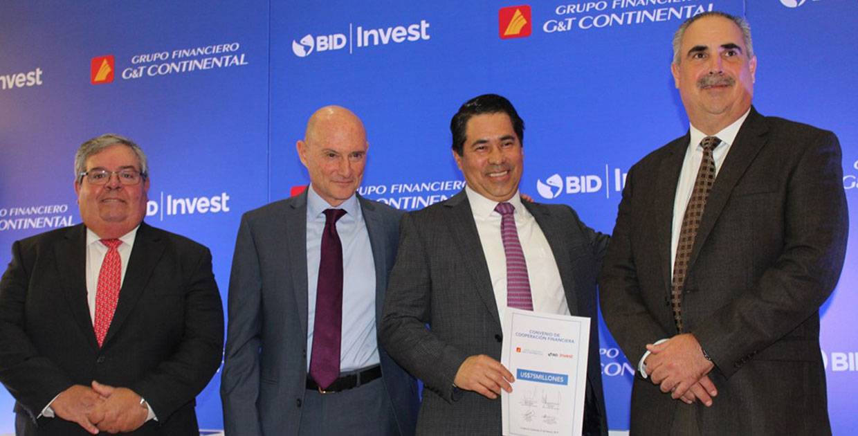 Banco G&T Continental firma con BID Invest por US$75 millones para fortalecer a las pymes