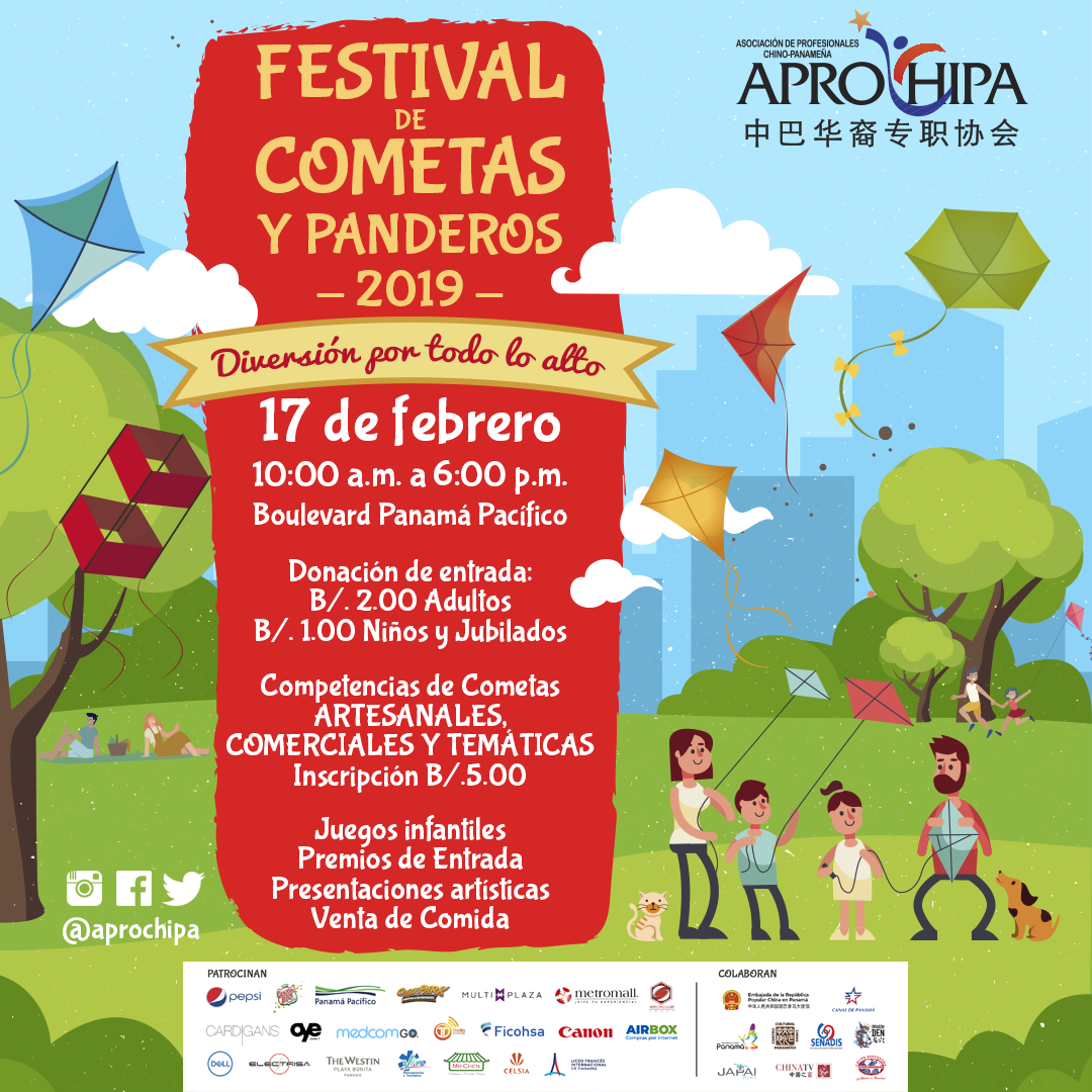 XIX Festival de Cometas y Panderos se celebrará en Panamá Pacífico