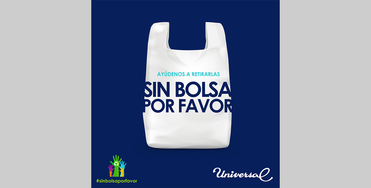 Costa Rica: Universal lanza campaña para eliminar bolsas plásticas