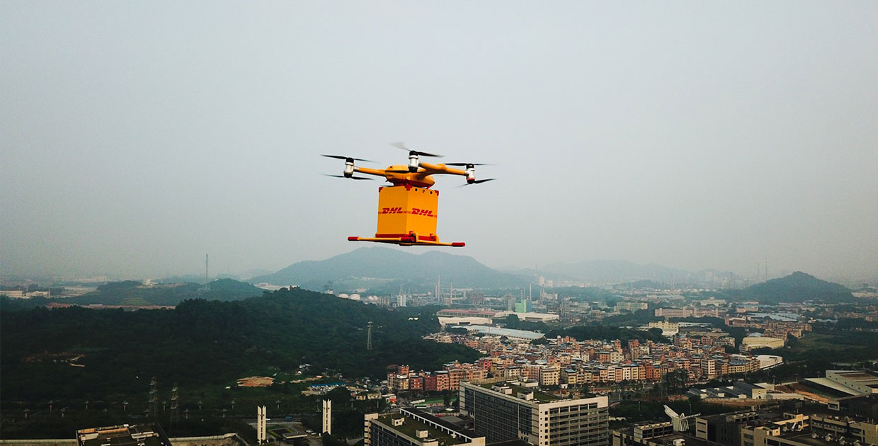 DHL lanza su servicio de entrega con drones