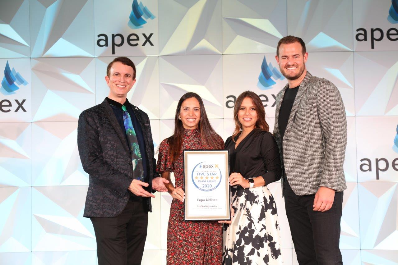 Copa Airlines es reconocida como aerolínea “Cinco Estrellas APEX 2020” por su servicio de Clase Mundial