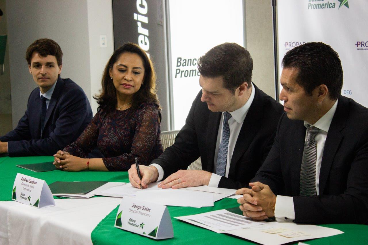 Banco Promerica Guatemala firma contrato con DEG-PROPARCO por US$60 millones destinados al financiamiento de Pymes