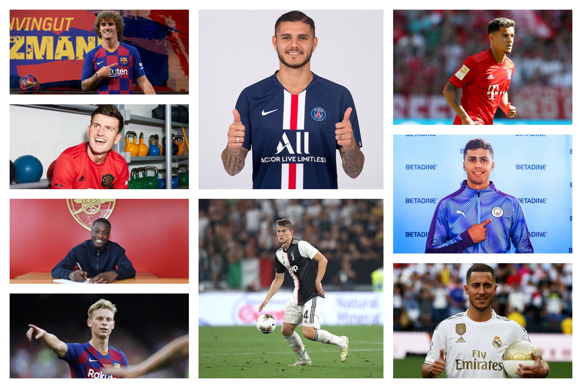 La danza de los millones: Los 10 fichajes de mayor impacto en el fútbol europeo del verano 2019