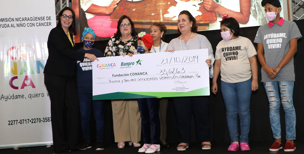 Banpro realiza donativo a Conanca