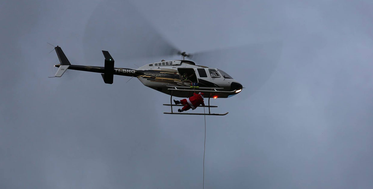 Santa en Helicóptero dará la bienvenida a la Navidad en Parque Diversiones