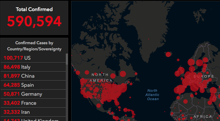 Estados Unidos supera a China como el país con más casos de COVID-19 en el mundo