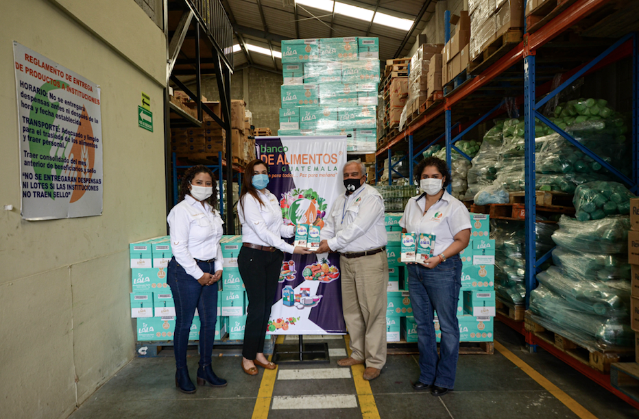 Lala Guatemala dona 2.500 litros de leche al Banco de Alimentos