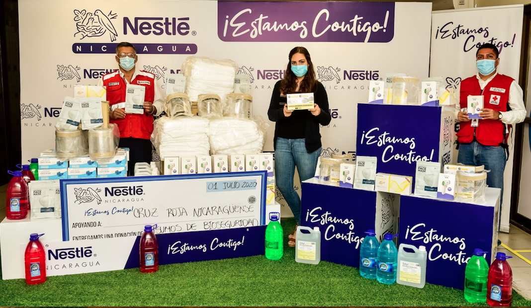 Nestlé dona insumos de bioseguridad a Cruz Roja Nicaragüense