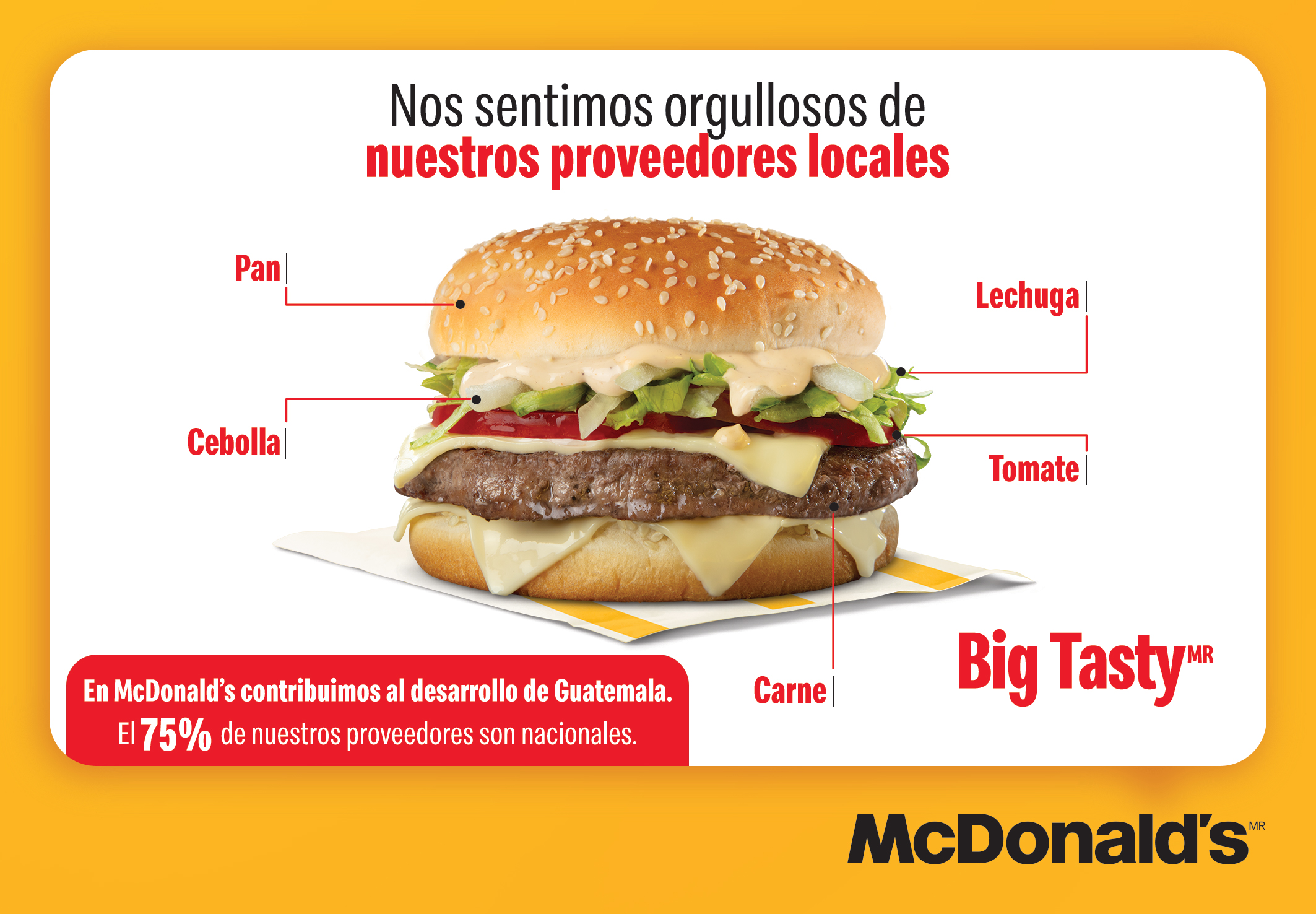 El 75% de los proveedores de McDonald’s son guatemaltecos contribuyendo al desarrollo del país