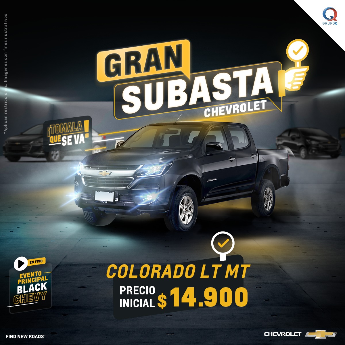 Chevrolet realiza primera subasta con precios de oportunidad