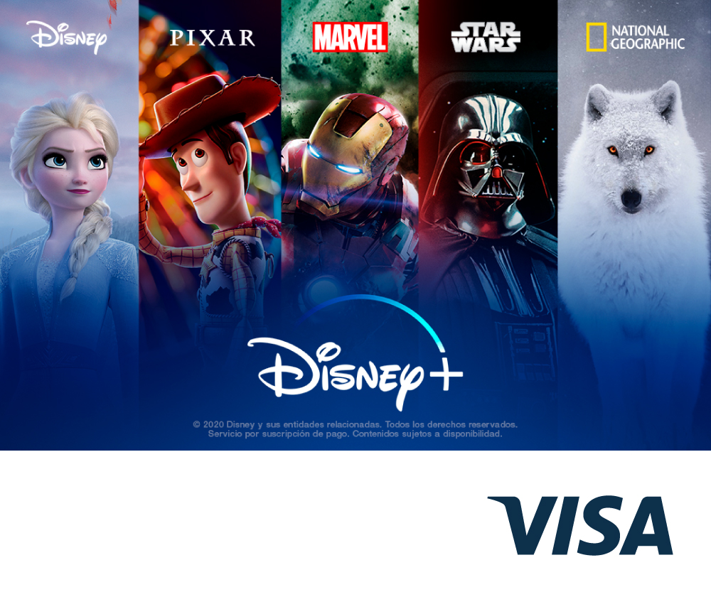 Visa anuncia un acuerdo con Disney para traer la magia de Disney+ a los tarjetahabientes