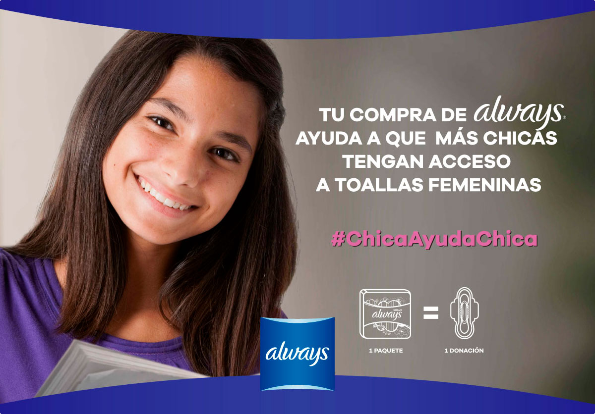 20.000 toallas sanitarias serán donadas para niñas de escasos recursos en Costa Rica con la campaña #ChicaAyudaChica