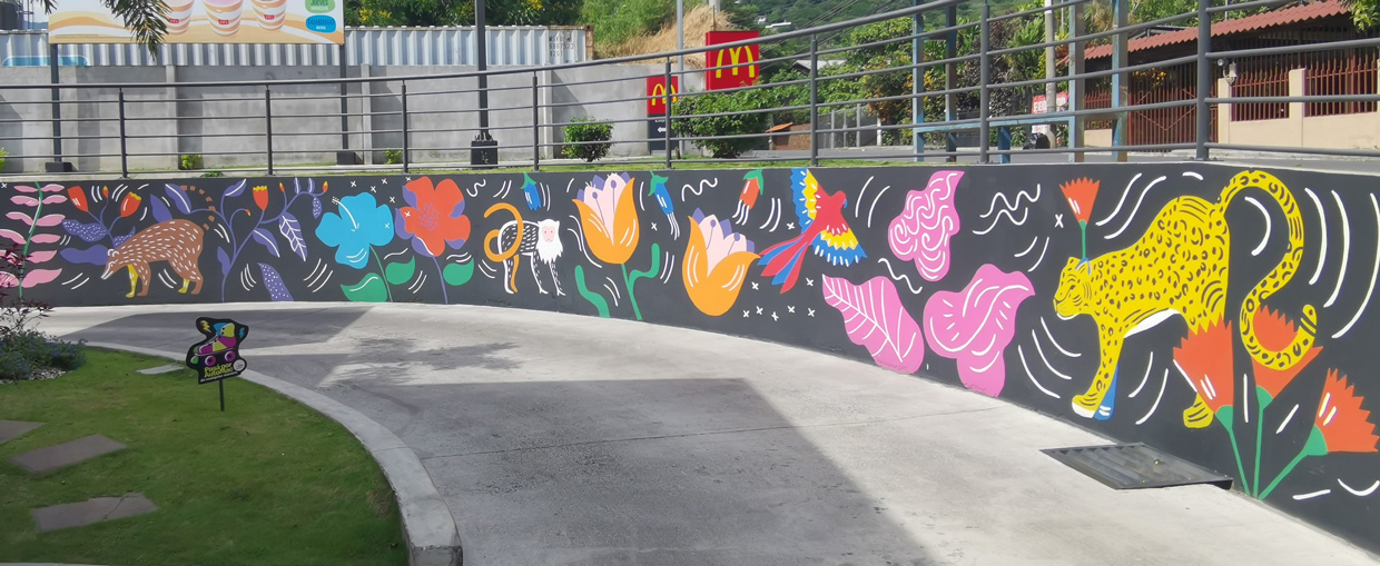 Flora y fauna costarricense embellecen segundo mural del proyecto PaseArte por Mc