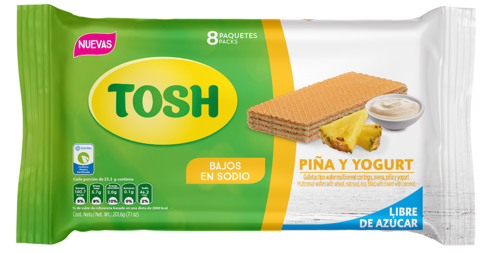 TOSH innova en Costa Rica con nuevo wafer y bebidas a base de plantas