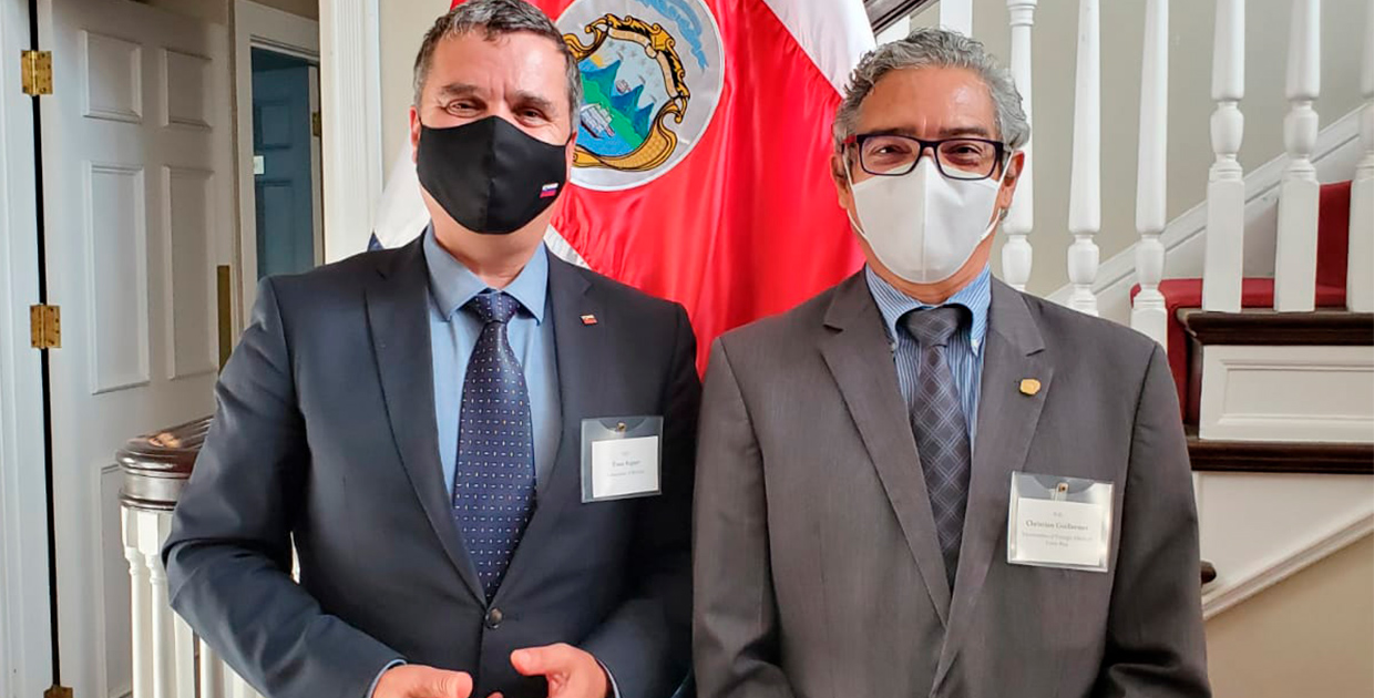 Embajador de la República de Eslovenia en Washington recibió al  Viceministro de Asuntos Multilaterales de Costa Rica