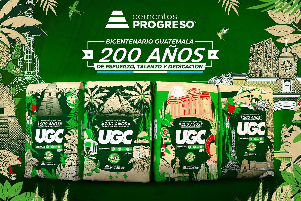Cementos Progreso, junto a su marca insignia UGC celebra 200 años de esfuerzo, talento y dedicación