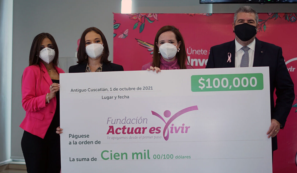 Banco Promerica El Salvador entrega donativo de US$100.000 a Fundación Actuar es vivir y lanza campaña de sensibilización sobre el cáncer de mama