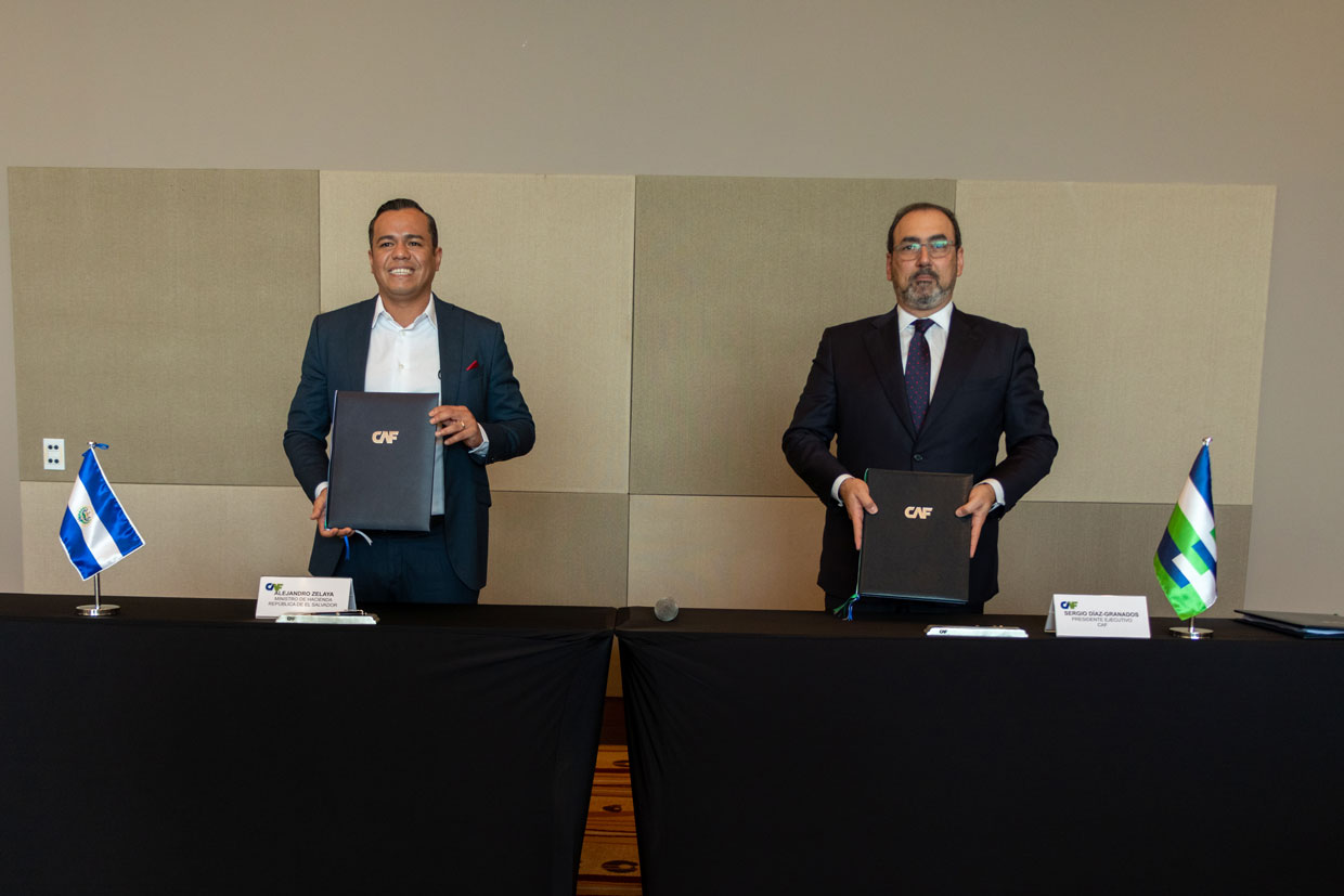 El Salvador firma el convenio de suscripción de acciones para incorporarse a CAF como País Miembro