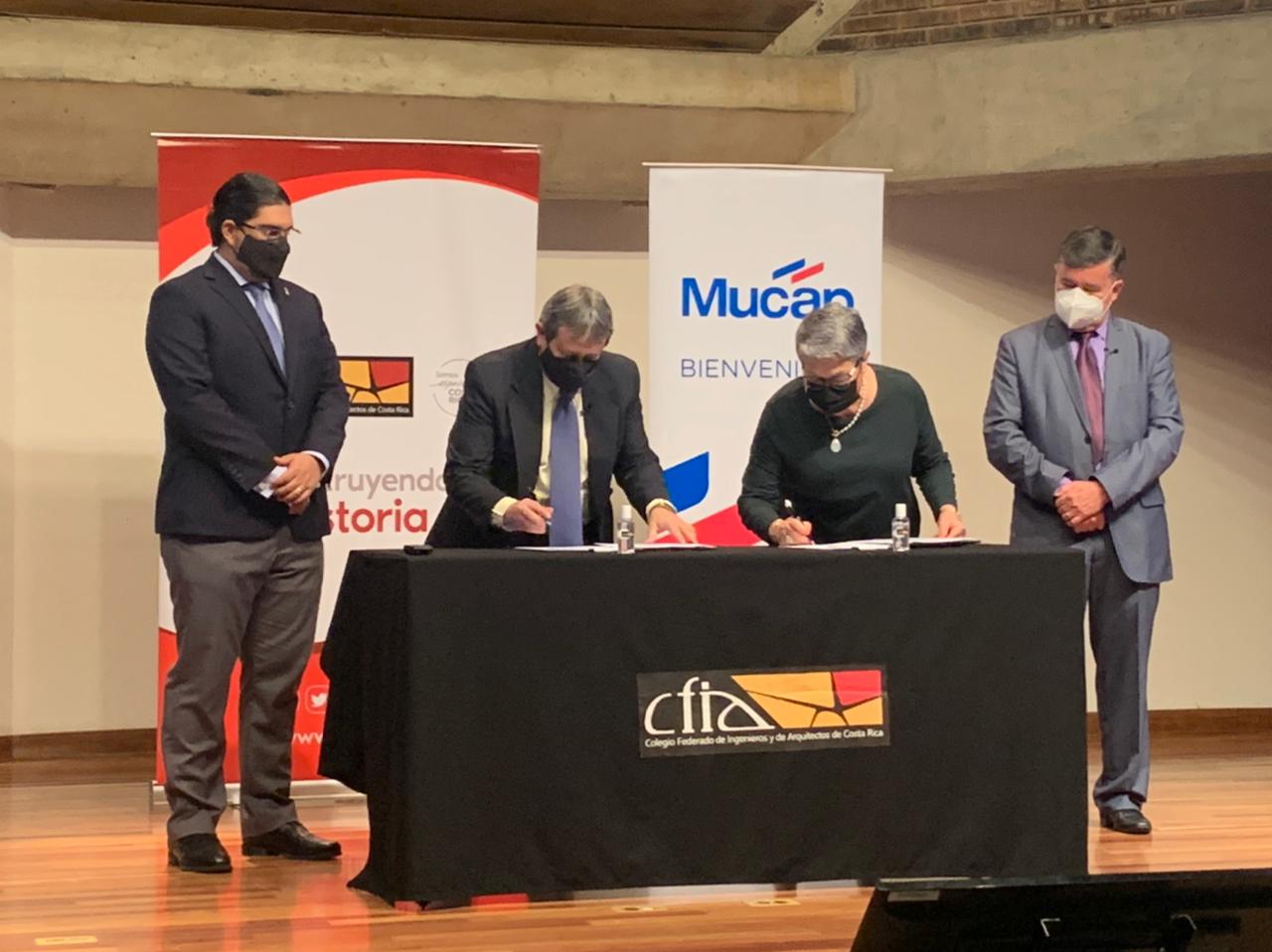 Mucap y CFIA firman convenio para el financiamiento de proyectos constructivos que permitan contribuir a la reducción del déficit de vivienda en Costa Rica