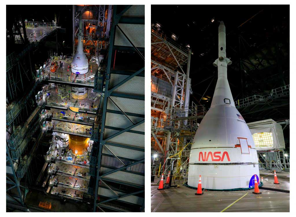 El cohete lunar Artemis 1 se dispone a su último viaje en tierra