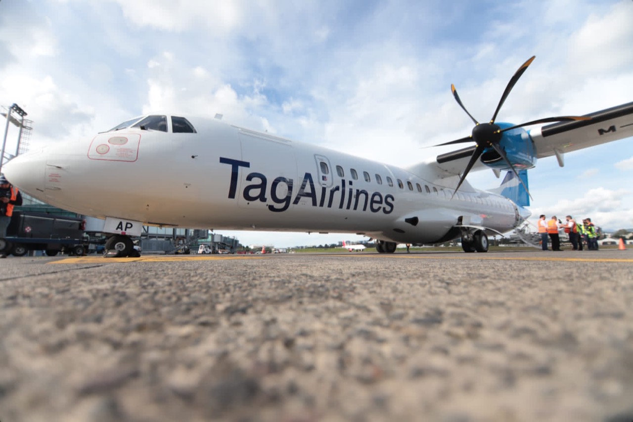 TAG Airlines fortalece su flota; arribó a Guatemala el primer avión ATR 72-500