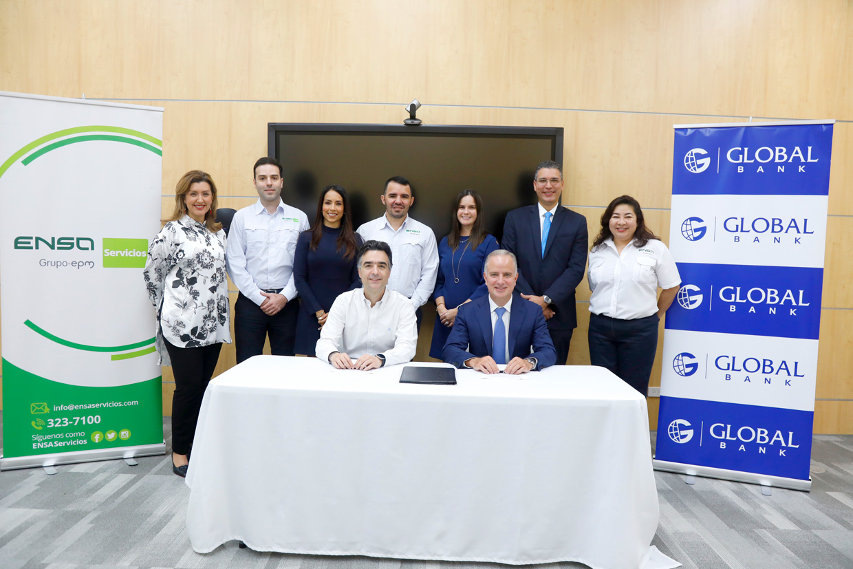 Global Bank y Ensa Servicios unen fuerzas para el financimiento de proyectos energía renovable en Panamá