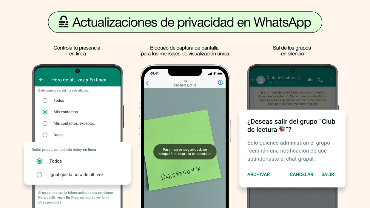 WhatsApp presenta sus nuevas funciones de privacidad