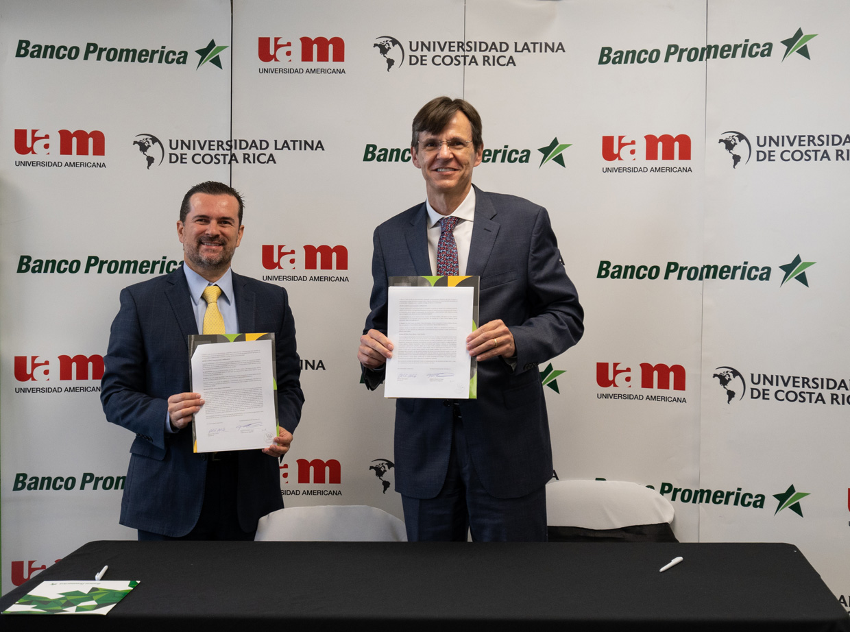 Banco Promerica Costa Rica, ULATINA y UAM firman acuerdo de financiamiento para estudiantes