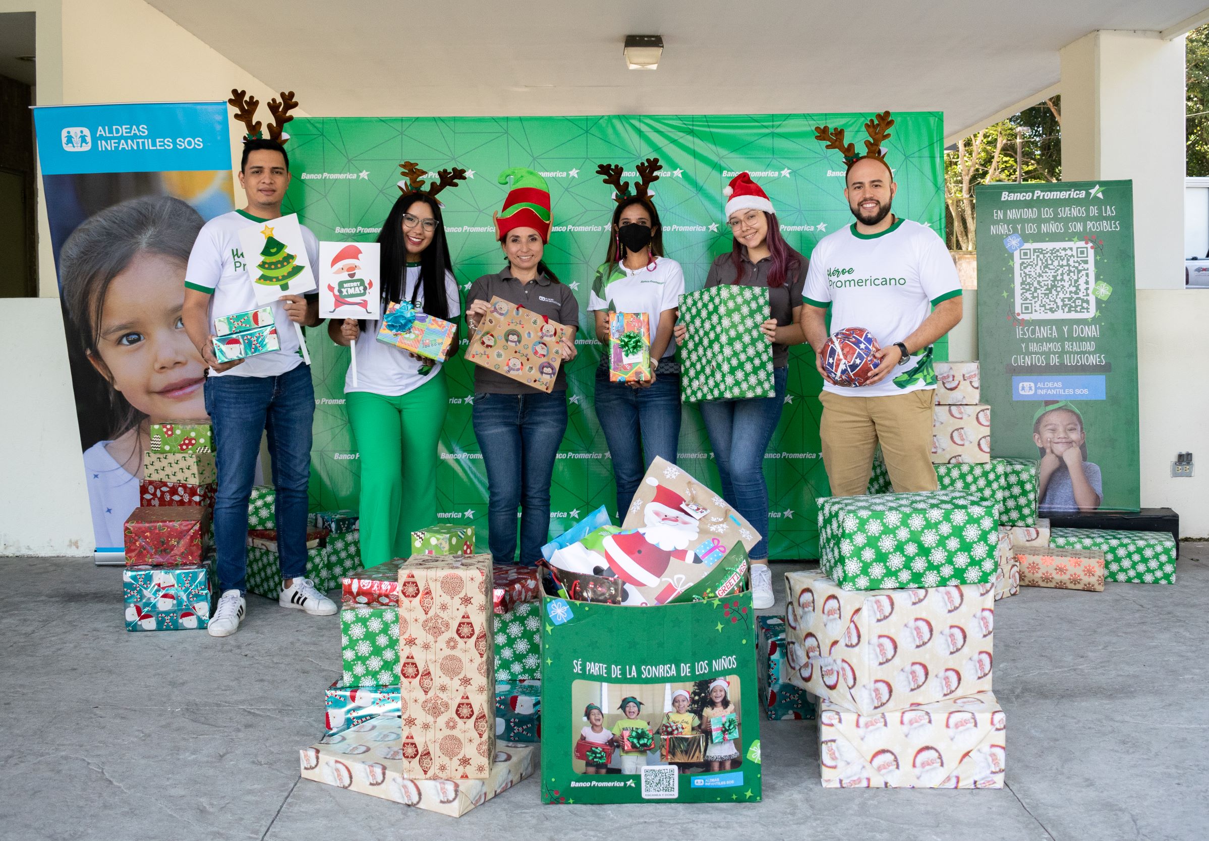 Banco Promerica El Salvador lleva alegría en Navidad a los niños de Aldeas Infantiles SOS
