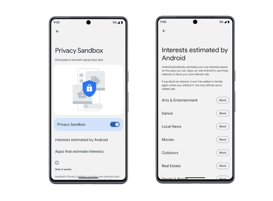 La versión beta de Privacy Sandbox llegará a Android